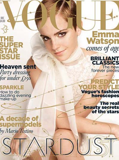 Covergirl: Emma Watson for Vogue UK December 2010