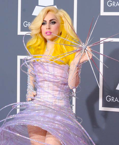 Lady Gaga in Giorgio Armani Privé gown.